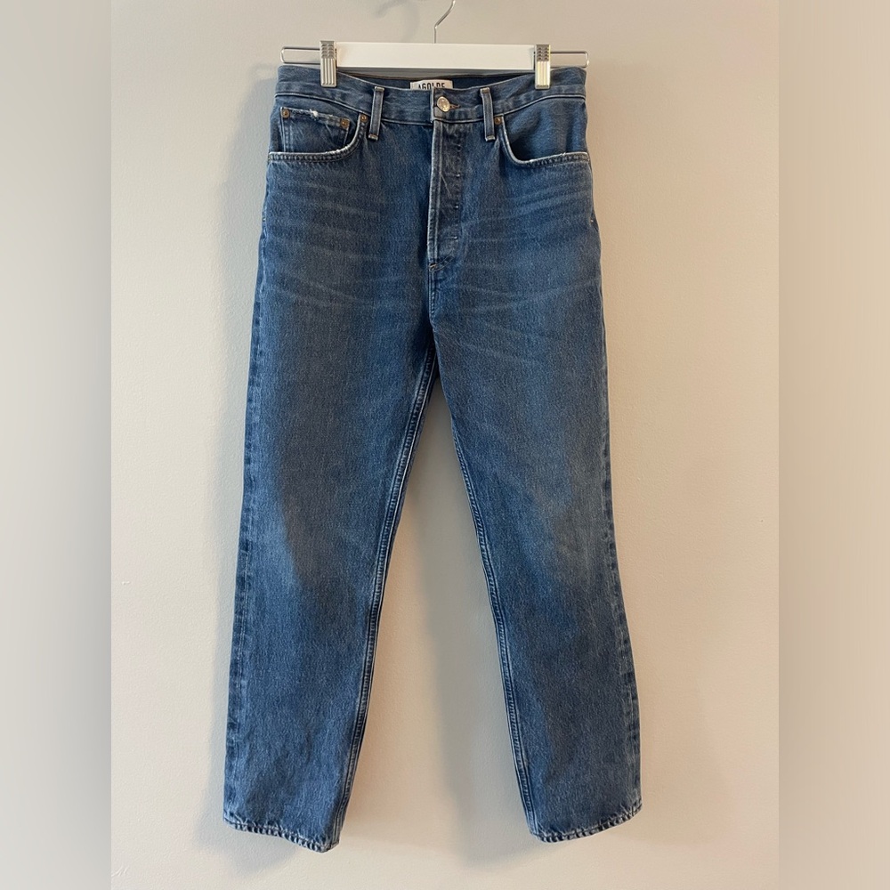 AGOLDE NET SUSTAIN 90's Pinch Waist high-rise straight-leg organic jeans 28